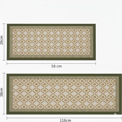 Image of Yagzon 2 Pcs Kitchen Mats - Waterproof Memory Foam Standing Desk Floor Mat Standing Desk Mat Floor Mats Standing Desk Mat Floor Mats, Comfort Runner Rug Carpets for Kitchen Floor, Sink (Standerd)