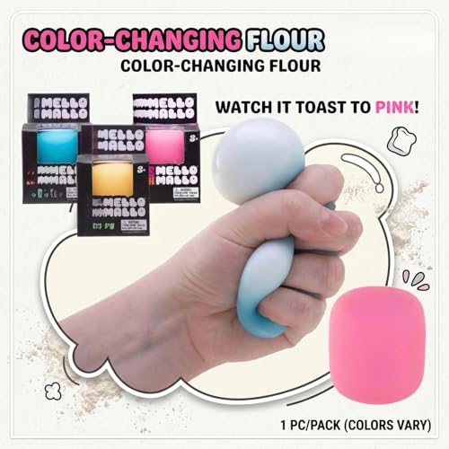 Giant Dough Balls Cylinder Color-Changing Stress Balls Soft Slow Rising Squishy Squeeze Ball - It Changes Color in Sunlight Pink image 13