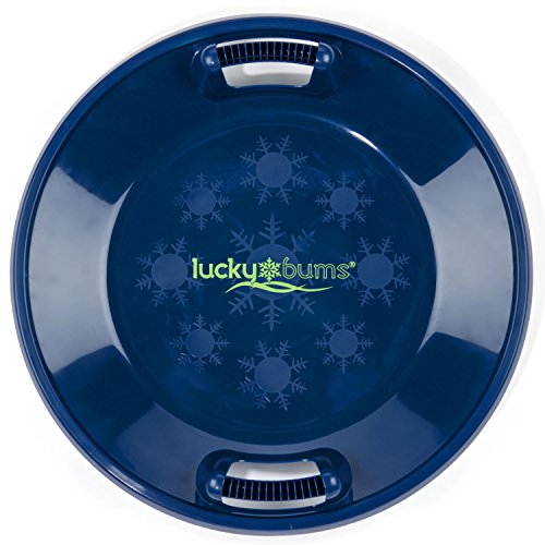 Lucky Bums Plastic Saucer Snow Sled, Blue, 25 inch diameter
