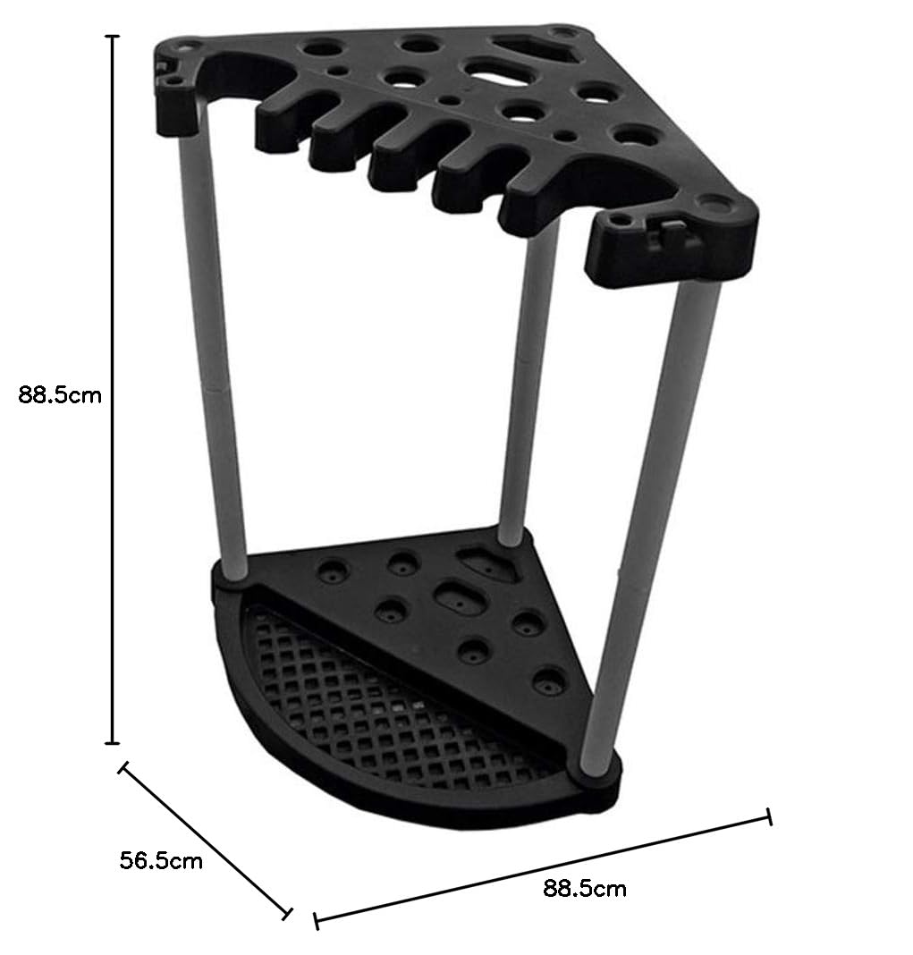 Keter 230826 herramientas de jardín organizador soporte soporte para dispositivo soporte de herramientas de esquina Rack Negro