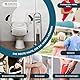 Mobiclinic®, Toilettensitzerhöhung mit Klappbaren Armlehnen, Tajo, 19 cm, mit Deckel, Höhenverstellbar (3 Stufen), Kippbar, Ideal für Senioren & Menschen mit Behinderung, Weiß