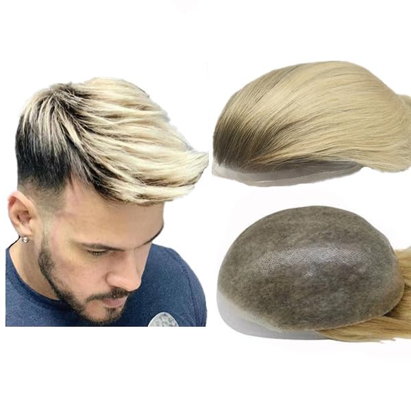 N.L.W. European human hair toupee for men V loop Thin skin PU 10x8 base size Straight hairs mens pieces replacement system for man 6" length hair