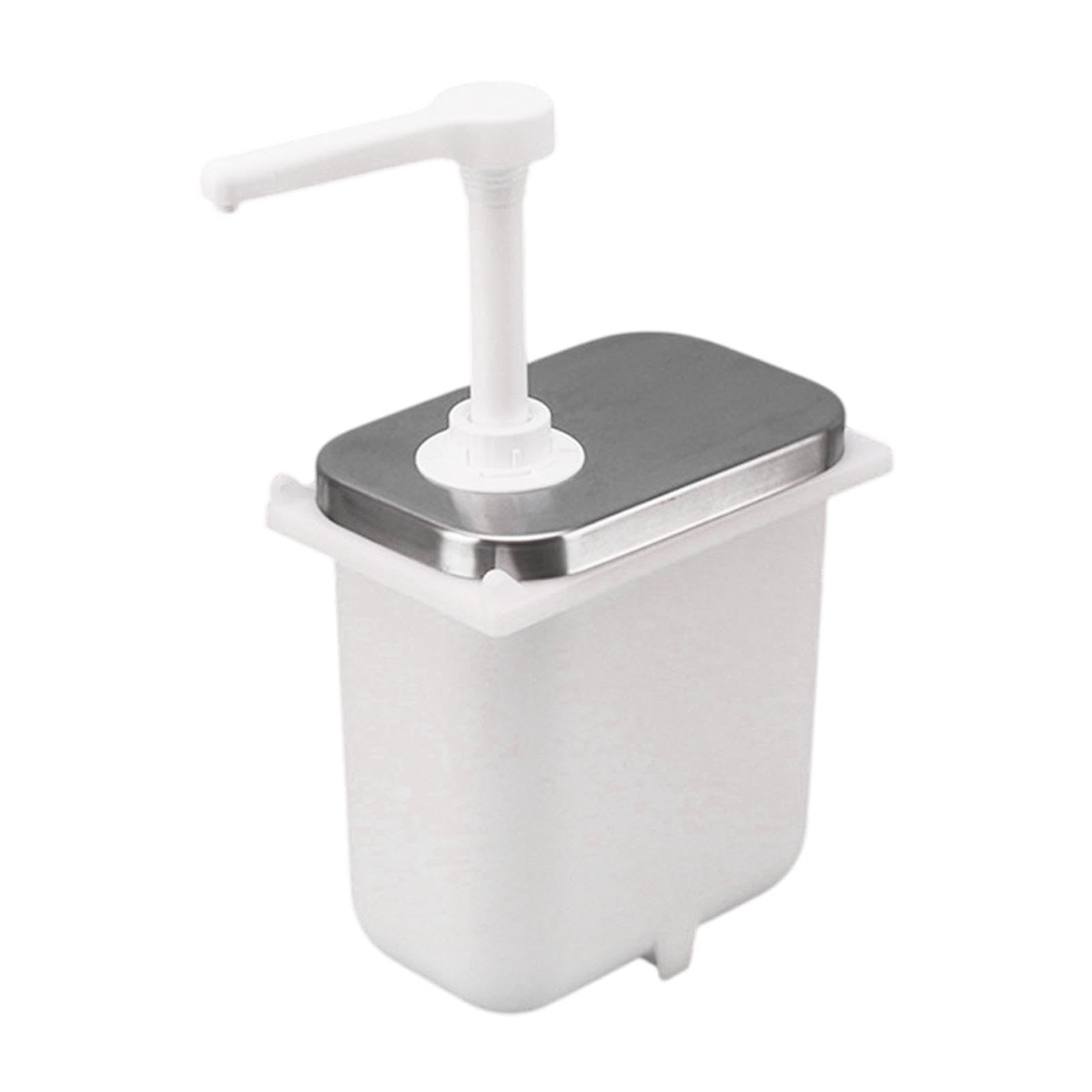 perfk Saucenpumpe Flasche Saucenspender Behälter Gewürzpumpe Flasche Gewürzspender Werkzeug für Senf Salat Karamell Sirup, 2.5 L, Ohne Umkarton