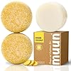 Muun Ginger Shampoo and Conditioner Bar Pack 3 – Hair Growth & Regrowth, Anti Hair Loss, Strengthen & Volumize, pH Balanced – Sulfate & Silicone Free For All Hair Type – Solid Soap for Travel