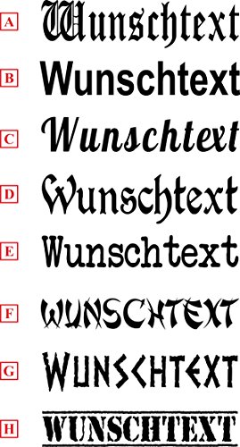 Melis-Folienwerkstatt Schild Wunschtext Wunschname – 52x11cm – 10 Designs + 10 Schriften + Bohrlöcher Aufkleber Hartschaum Aluverbund -S00154C