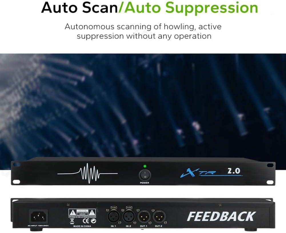 Soppressore professionale di feedback con cambio di frequenza per palco, KTV, bar e sala di registrazione