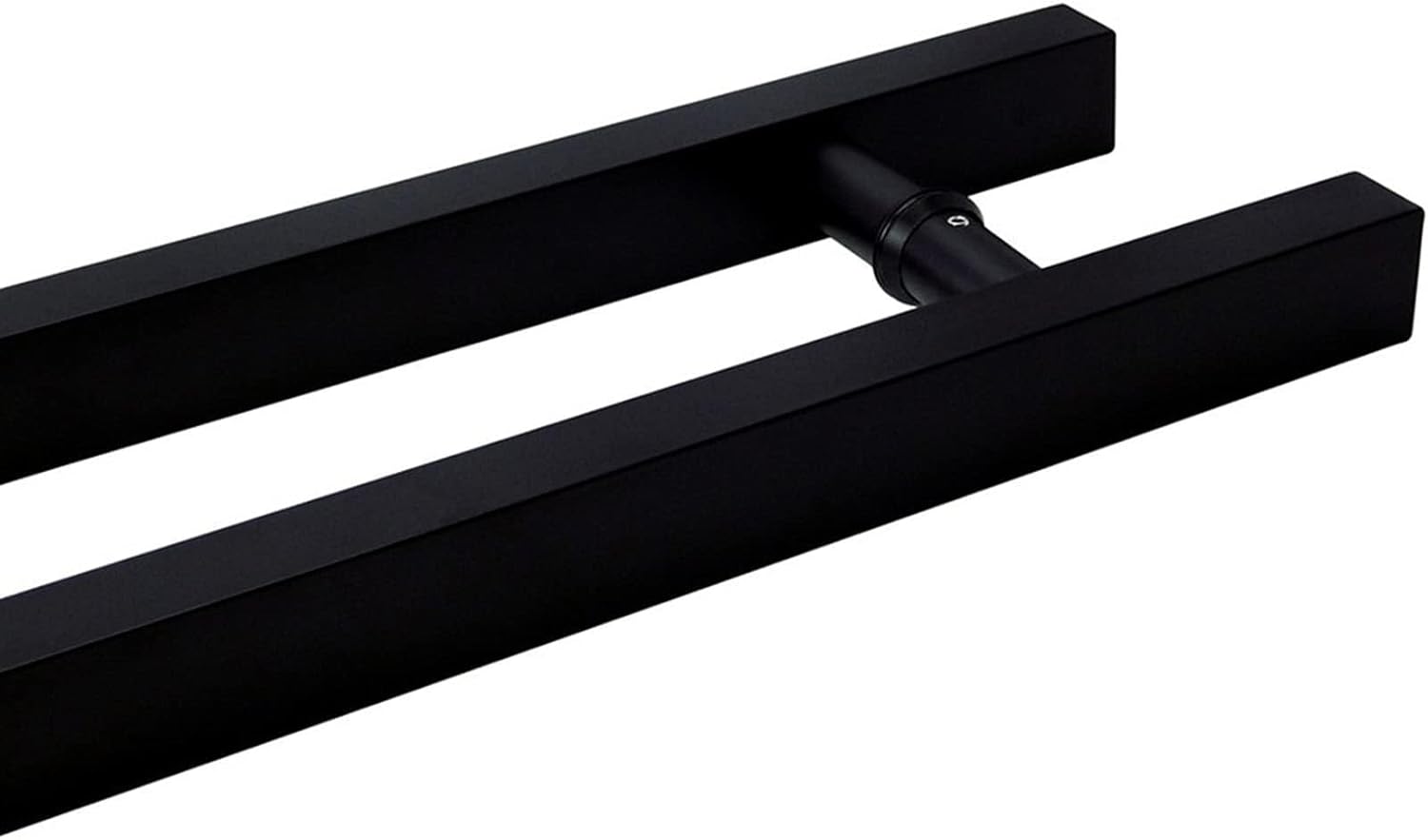 Gate Hardware Door Hardware Set, Stainless Steel Black Square Tube Door Handle for Glass Door,Wooden Door,Push-Pull Door,Sliding Door,Barn Door,7 Sizes (Size : 800x600mm)