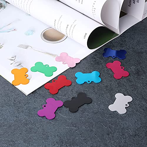 Nc 20 Pcs Pet Id Tag Bone Shape Double Sided Dog Cat Pet Name Phone Number Id Tag Charm Personalized, 38Mm #TOP3