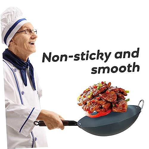 Wok de Hierro con Mango de Madera Tradicional Ciieeo miniatura 4