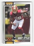 2026 TOPPS #347 SONNY STYLES RC WASHINGTON COMMANDERS NFL