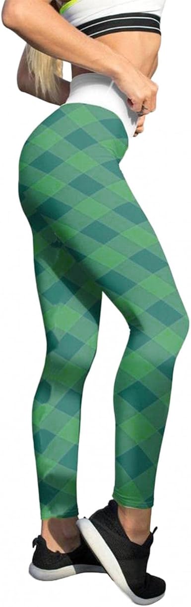 Amazon.com: Leggings a cuadros del día de San Patricio para mujer, cintura  alta, control de abdomen, entrenamiento, deportes, yoga, pantalones  ajustados : Ropa, Zapatos y Joyería
