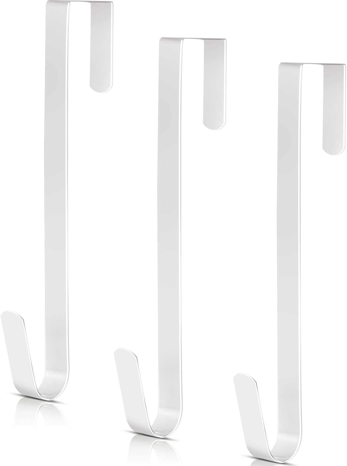 Zhehao 3 Pieces Christmas Decor Metal Wreath Hangers Over The Door Light Handy Wreath Hanger Hanging Hook (12 Inch, White) : Home & Kitchen