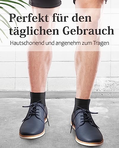 Image of Fiera Besa Diabetic Bamboo Socks with Lycra for Men - Ankle High - No Seam at Toe Nails - Business and Leisure - Suitable for Seniors - 4 Pairs