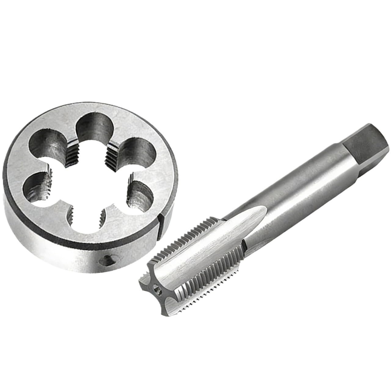 Juego de troqueles y machos de roscar métricos M39, máquina estriada recta de acero de alta velocidad con paso de 1-4mm, herramientas de roscado y fresado a mano derecha(M39x1)