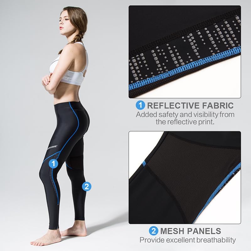 Souke Sports Women's Cycling Pants 4D Padded Compression Tights Comfortable Cycling Capris 3/4 Bike Legging - Image 5