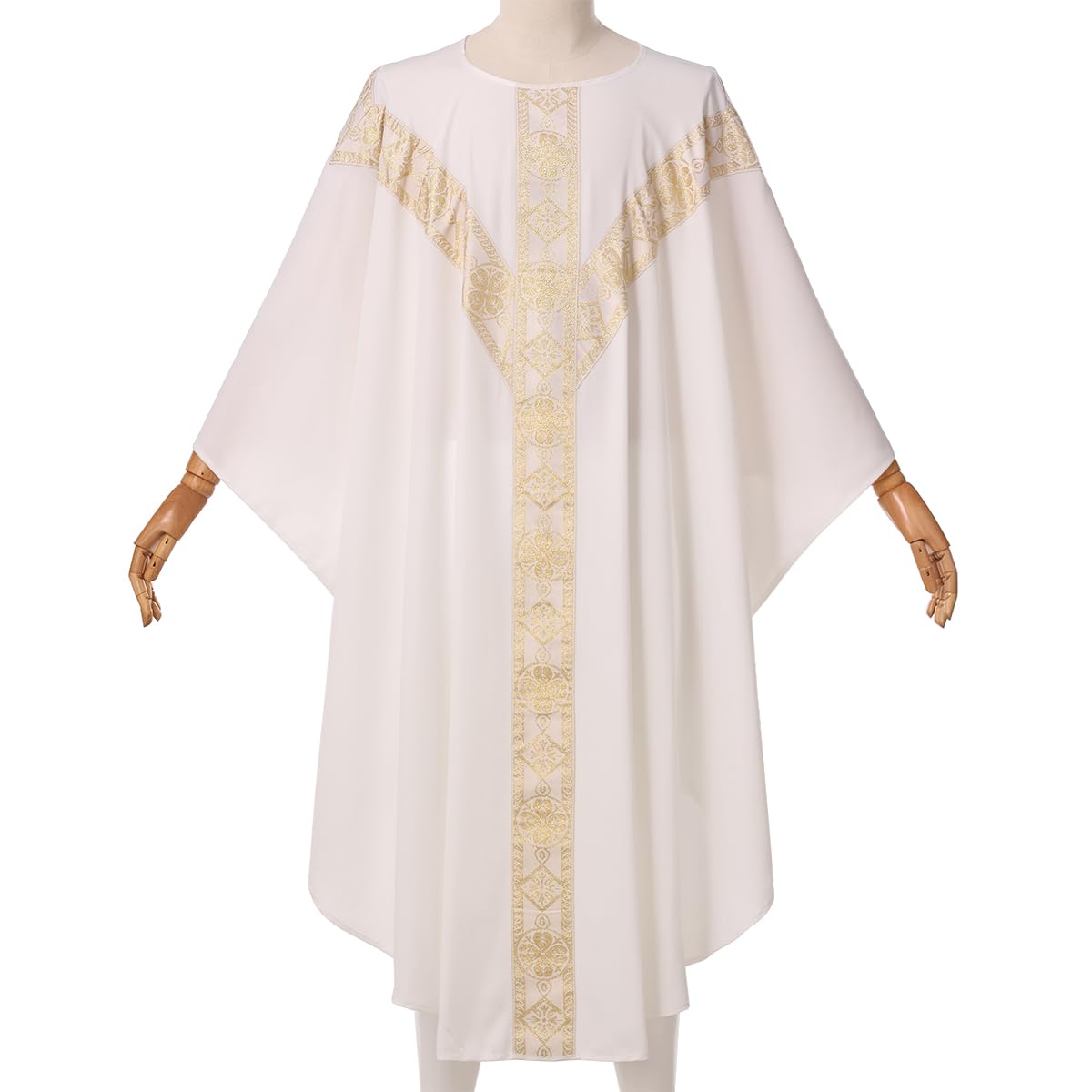 CAMDOM Túnica de vestidura de iglesia de sacerdote católico, Rosado, talla única