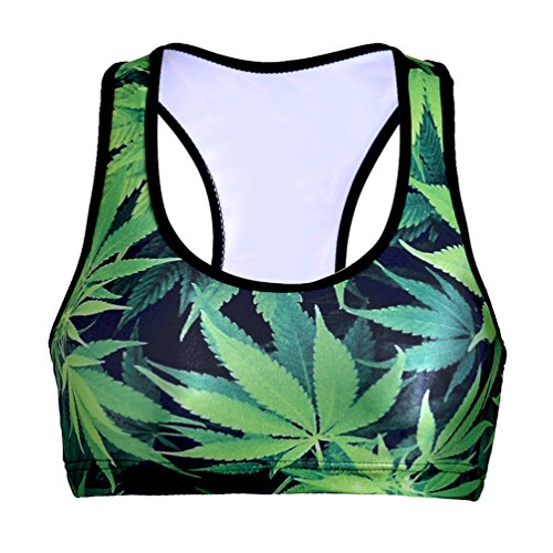 Image of Sister Amy Women's Aerobics Gym Dance Yoga Vest Printed Sports Bra Top Vest