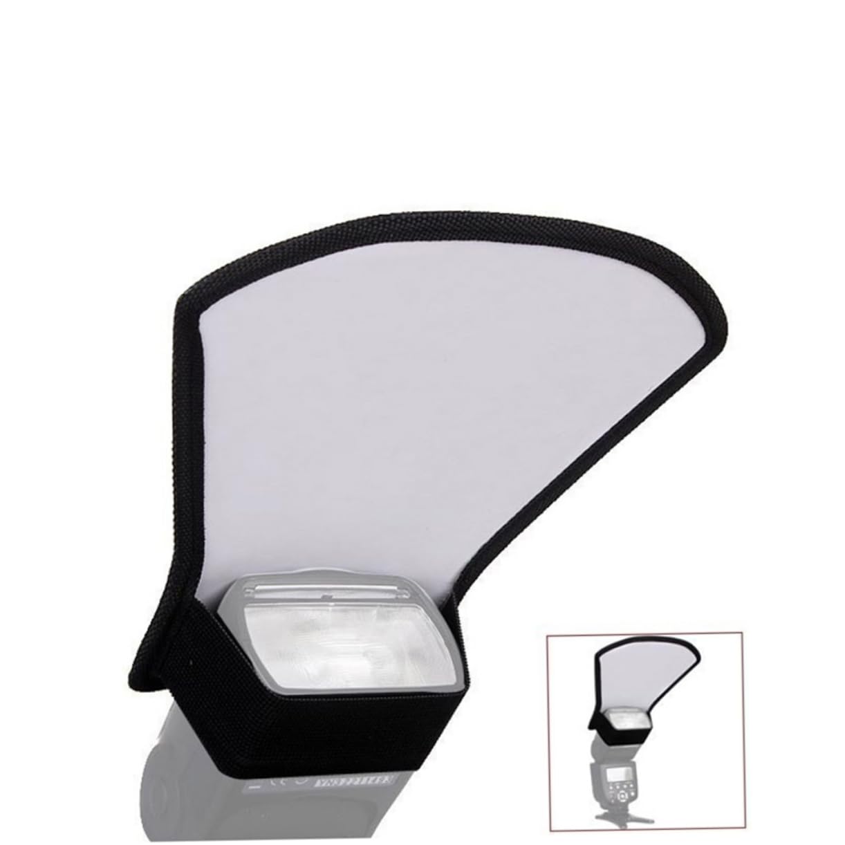 Vaguelly 2Pcs Light Diffuser and Reflector Softbox for Speedlight Flash Diffuser for Photography Silver and White Options Reduces Shadows Strong Stretchy Band