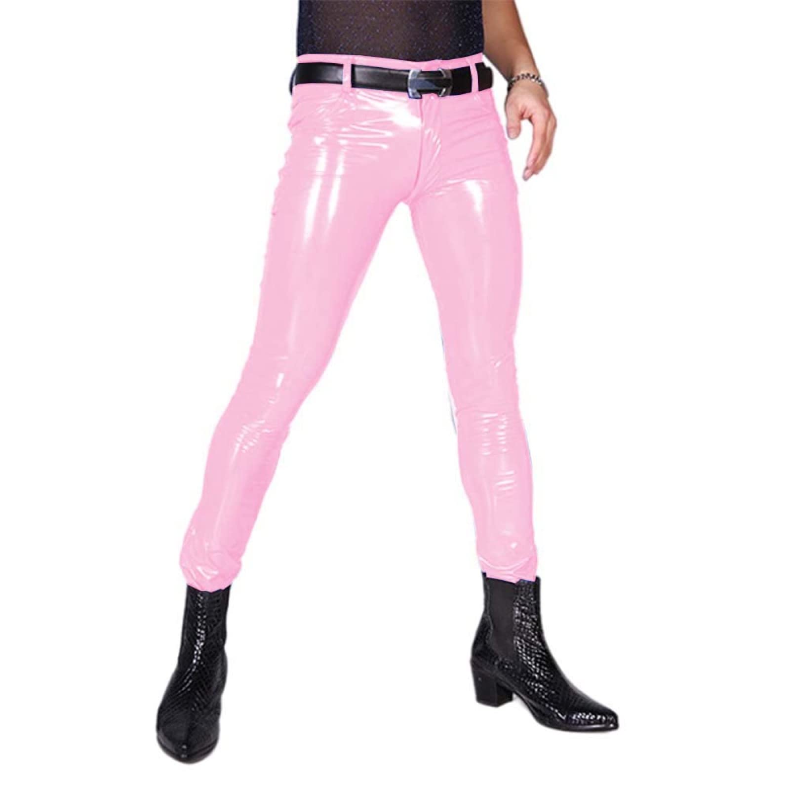 open lace back dress Mens Sequin Pants - Hot Pink Dress Party Pants