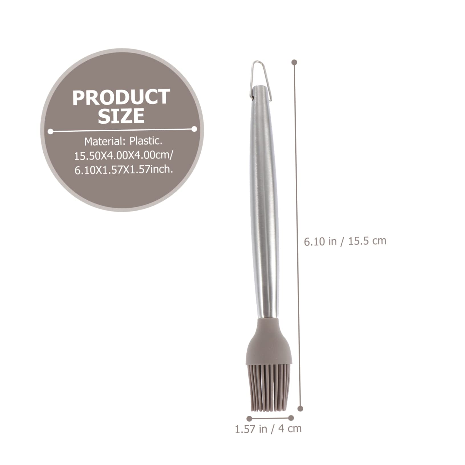 FONDOTIN 1pc Bbq Oil Brush Handle Silicone Basting Tool for Cooking Grilling and Baking Easy to Clean Non-greasy for Meats Pastries and Sauces