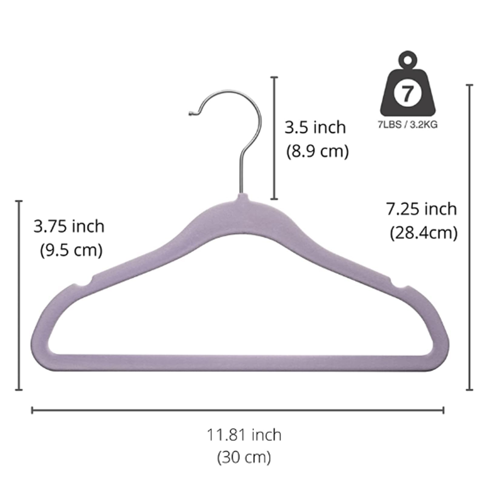 Aksamitne Wieszaki Dla Dzieci, 30 Cm Bezśladowe Flokowane Wieszaki Na Ubrania Dla Dzieci, Antypoślizgowe, Wyjątkowo Cienkie, Oszczędzające Miejsce, Solidne I Trwałe,50Pack, ivory