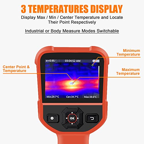 Image of BTMETER Thermal Imaging Camera Gun, Infrared Temperature Imager 300,000 Pixels with 220 x 160 IR Resolution 6G Image Storage Measure Temp -4F~626F