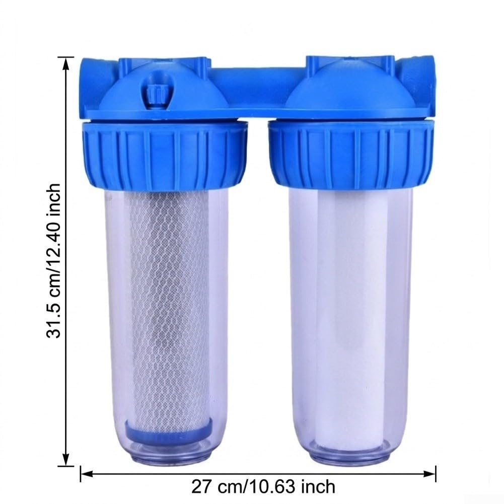 Zweistufen Wasserfilter 31,5x27cm für Farmen Robust(3/4inch)