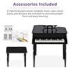 Best Baby Grand Piano Under $2000 29 Best Choice Products Kids Classic Wooden 30-Key Mini Grand Piano Musical Instrument Toy w/ Piano Lid, Bench, Foldable Music Rack, Song Book, Note Stickers, Enamel Finish - Black #4