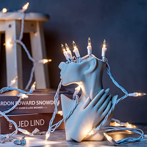 YULETIME-200-Clear-Christmas-Lights-Pack-of-2-Sets-33-Feet-100-Count-UL-Certified-Incandescent-String-Lights-Clear-White-Wire YULETIME 200 Clear Christmas Lights Pack of 2 Sets 33 Feet 100 Count UL Certified Incandescent String Lights Clear White Wire