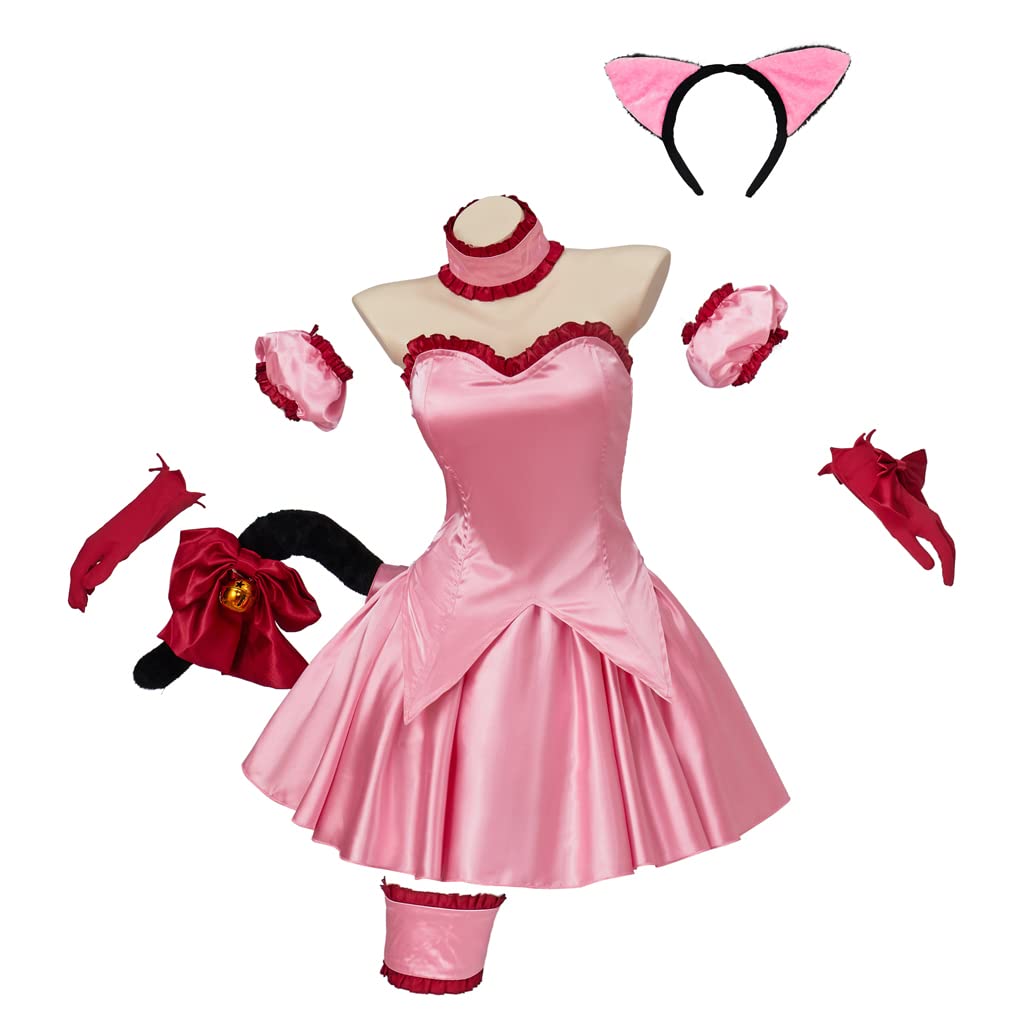 SFWXCOS Women's Tokyo Mew Mew Ichigo Momomiya Cosplay Costume Pink Dress Anime Outfits