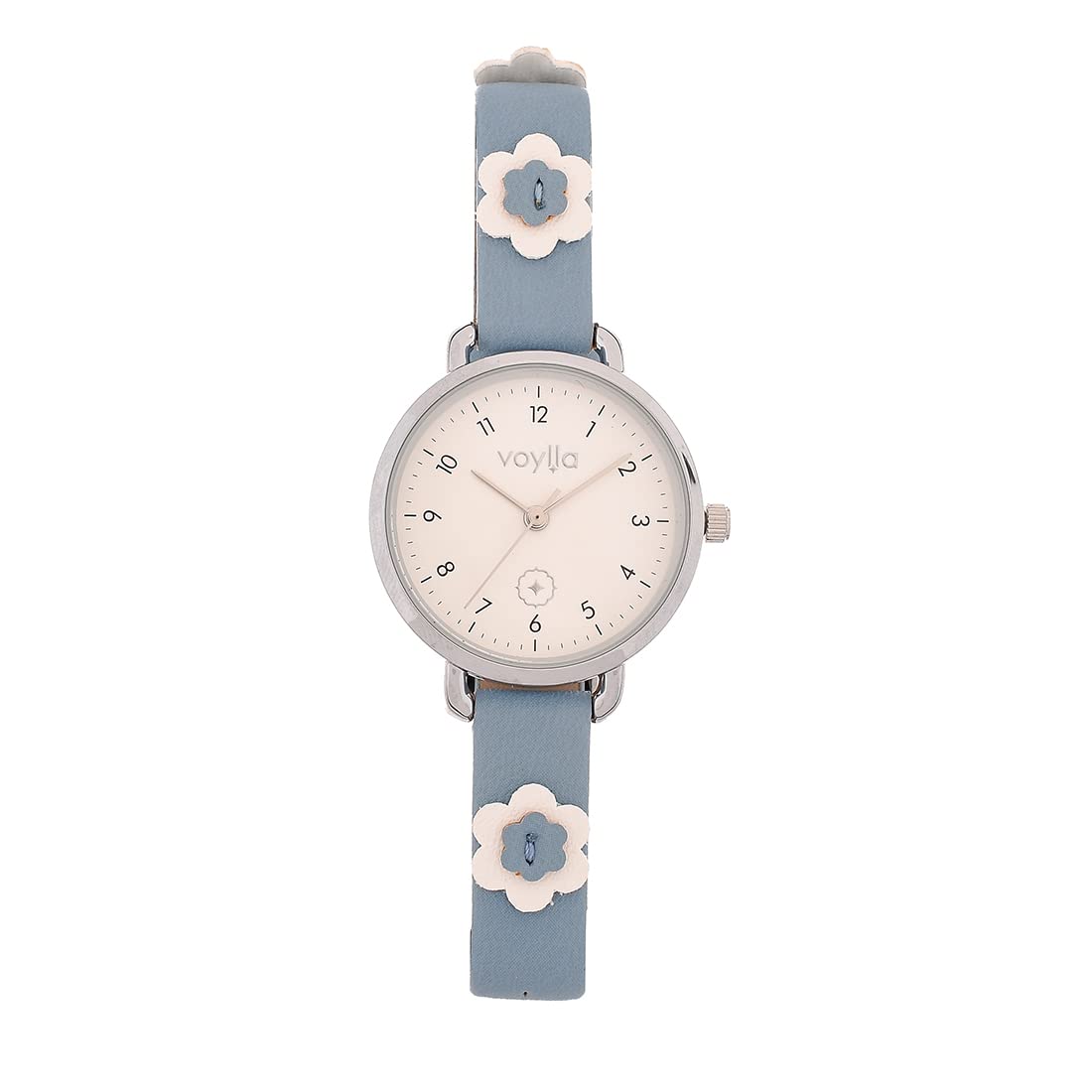 Voylla Blue and White Steel Printed Dial Leather Straps Analogue Quartz Movement Ladies Watch for Women and Girls (B0BSLMWVPD) Amazon Price History, Amazon Price Tracker