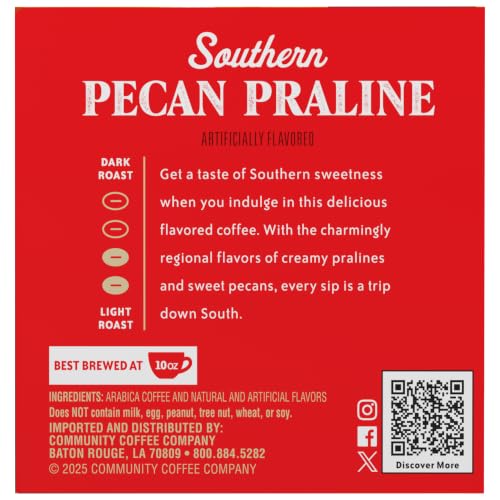 Image of Community Coffee Southern Pecan Praline K-Cups, Medium Roast, 10 Count (Pack of 6)