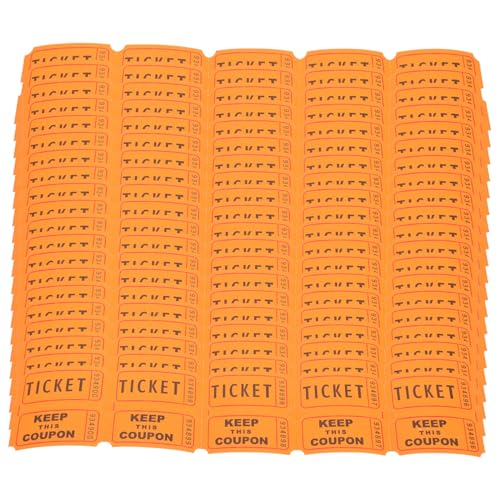 AUTSUPPL 100 Piezas Boletos De La Rifa Ticket Entradas Para Concierto Boletos De Subastas Etiquetas De Entradas Billetes Universales Entradas Para El Aula Entradas De Cine Papel
