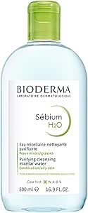 Bioderma - Sèbium - H2O Micellar Water - Purifying Make Up Remover Cleanser Solution for Oily, Acne-Prone Skin, 500ml