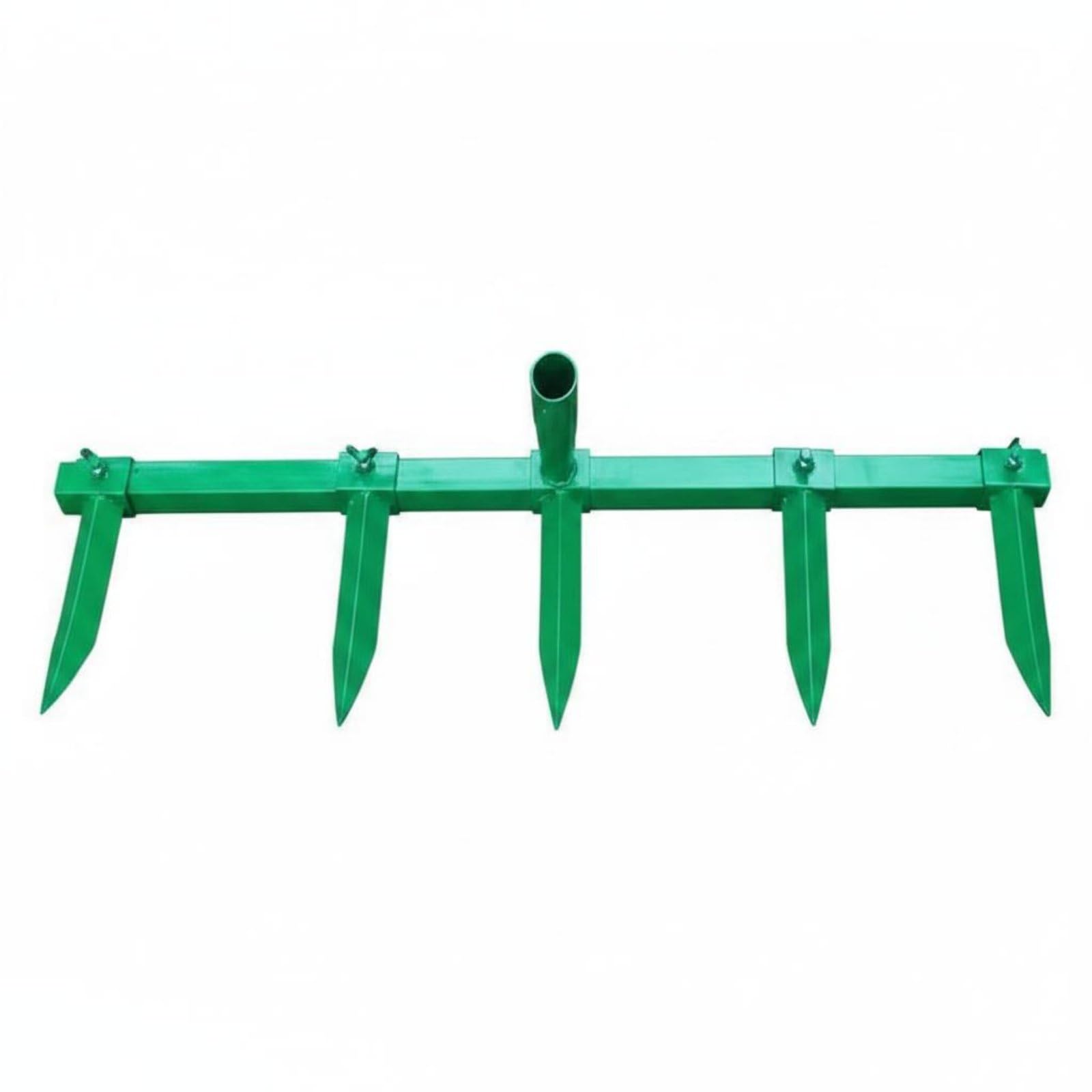 Gralara Solcatore Regolabile Multi-Punta Rincalzatore a Denti Multifunzione Coltivatore da Giardino per Contadini, Giardinieri, Campo, Orto, Rastrello Da Aratura A 5 Denti [Verde]