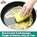 Mr. Scrub Sponges Kitchen Scrub Dish Sponge Scouring Pad, 12 Pack Cleaning Brush Scrubber Supplies for Soap, Dishwashing Dinnerware Sets Pan Pot Towels Cloth Rags Holder Glass Dishwasher Sink Bathroom