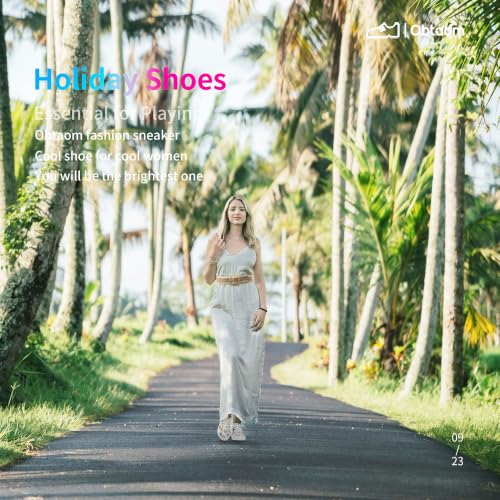 Image of Obtaom Women Canvas Mules Memory Foam Clipper Fashion Sneakers Comfortable Slip-On Mule Backless Holiday Shoes