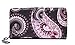 irisaa Geldbörse Damen Groß, Blumen Bunt, Viele Fächer, Portemonnaie mit Reißverschluss, Ethno Gelbeutel, Damen Tasche:Ethno Schwarz Lila