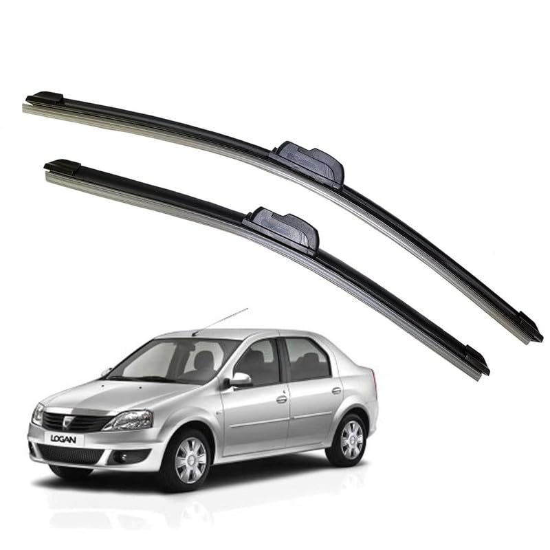 Image of Audio WHeels Perfect Fitting Frameless Windshield 100% Scratch Proof Cleaning Water Repellant Silicon Car Wiper Blades For Equipment Replacement, Set of 2 (D-20 inch & P-20 inch)