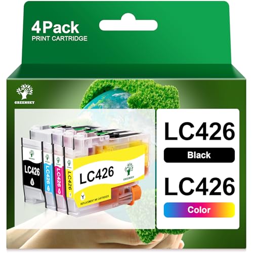 GREENSKY LC426 LC 426 Cartuchos compatibles con Cartuchos de Impresora Brother LC426 LC426XL LC-426 LC -426XLVAL LC426XLVAL Multipack para Brother MFC-J4335DW MFC-J4340DW MFC-J4540DW MFC-J4540DWXL