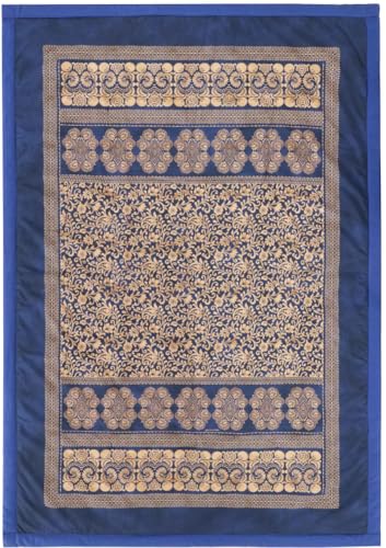 BASSETTI Baumwoll-Plaid TORCELLO Farbe DUNKELBLAU B1 Größe 135x190