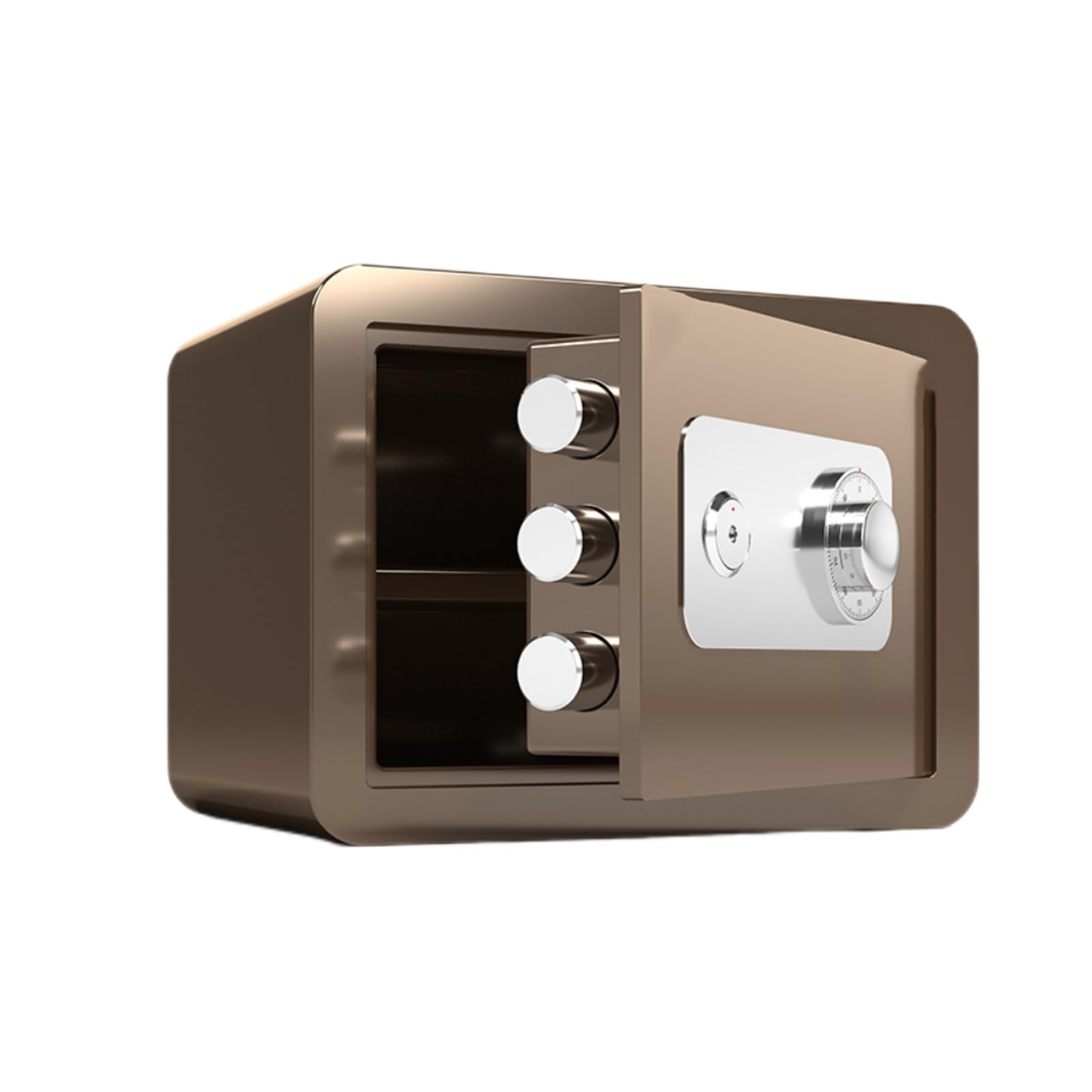 Home Safe, Fireproof, Concealed Steel Security Box With Removable Partitions, Suitable For Retail, Office, And Commercial Locations(Brown)