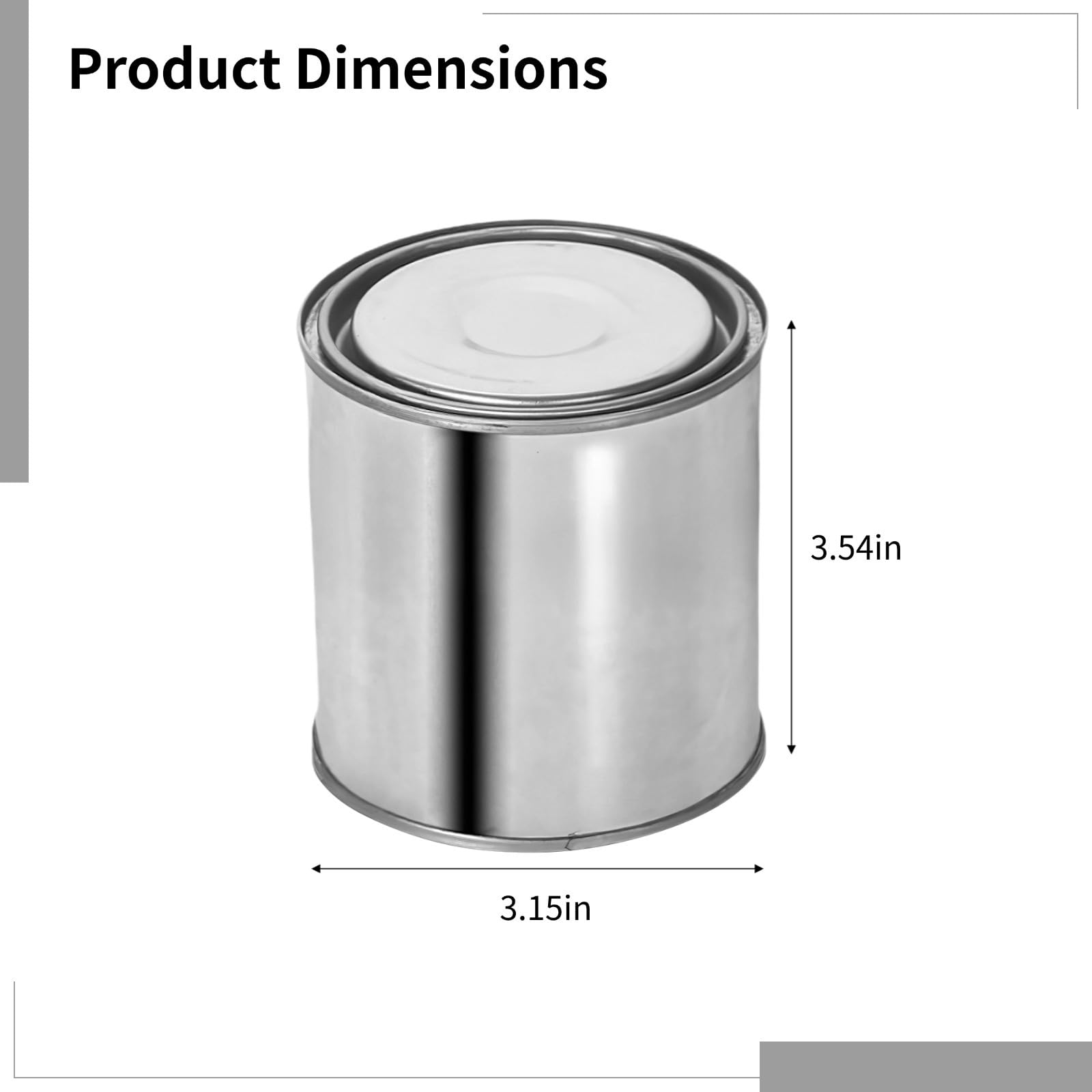 Lot de 12 seaux de peinture vides en métal avec couvercles - 12 boîtes de peinture étanches avec ouvre-boîte, parfaits pour les projets de bricolage, les restes de peinture