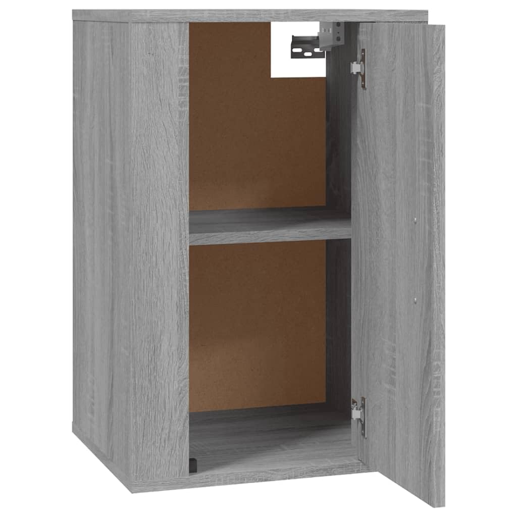 Szafki ścienne do telewizora, zestaw 2 sztuk, szare Sonoma, 40 x 34,5 x 60 cm, materiał drewnopochodny, unosząca się konsola TV do salonu, sypialni, odtwarzacza multimedialnego i dekoracji
