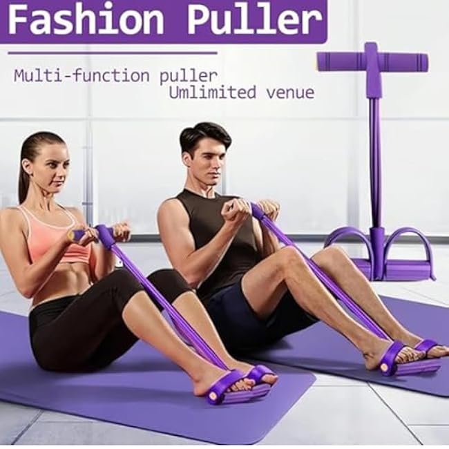 Elementalt Pedal Puller, 2025 Latest 8-Tube Pedal Resistance Device, Detachable and Adjustable Pedal Resistance Device, Multifunction Tension Rope is Ideal to Tone Arms,Abs,Waist Unisex