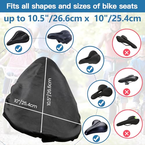 Image of Waterproof Seat Bicycle Covers for Multiple Bicycles and E-Bikes Heavy Duty Rain Cover Durable Outdoor Protection Unisex Bicycle Seat Cushion Protectors