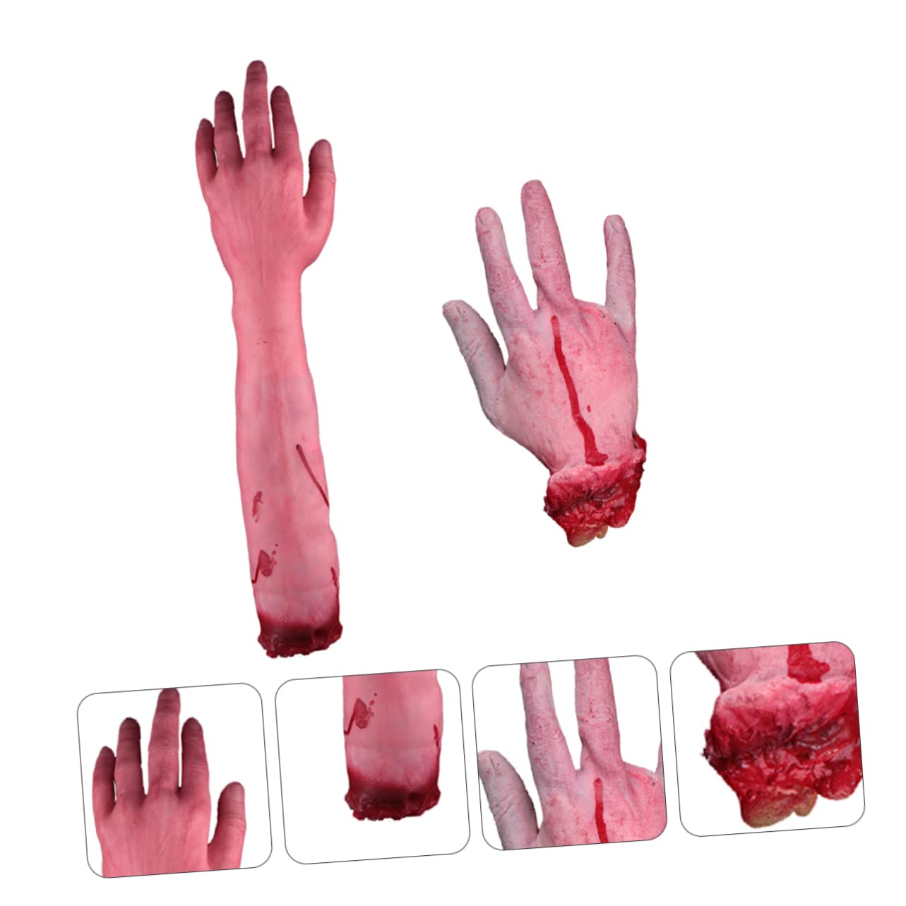 Artibetter 4piezas Juguete De Broma De Halloween Mano y Rotos Falsa para Fiesta De Terror Accesorios De Disfraz y Bromas Divertidas