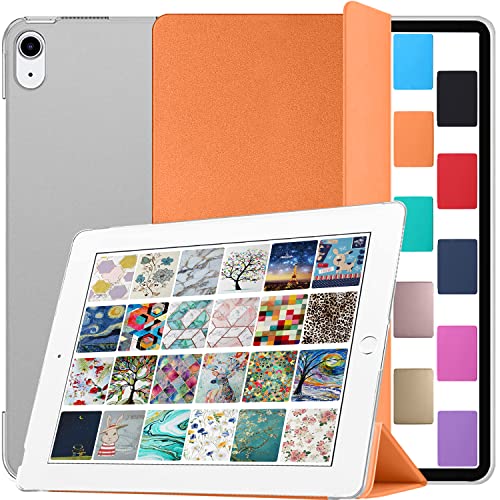 Image of DuraSafe Cases for iPad PRO 11 Inch 2018 1 Gen [ PRO 11 1st ] A1980 A1934 A2013 A1979 MTXN2HN /A MTXP2HN /A MTXR2HN /A MTXQ2HN /A MTXT2HN /A MTXU2HN /AiPad Cover with Translucent Frosted Hard Back - Orange