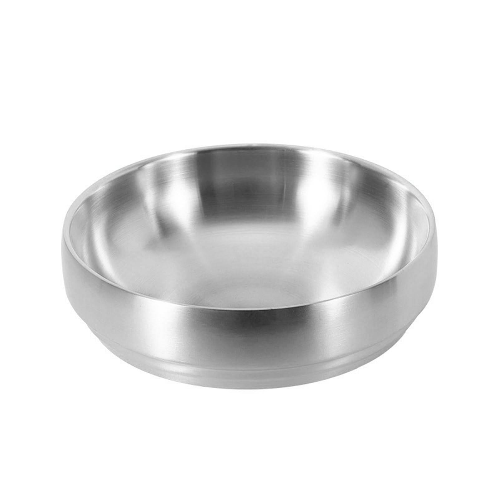 APGLSXY Stainless Steel Salad Bowl with Design for Hot Soup Noodles and Family Meals Gold Finish Kitchenware Stainless Steel Insulated Bowl