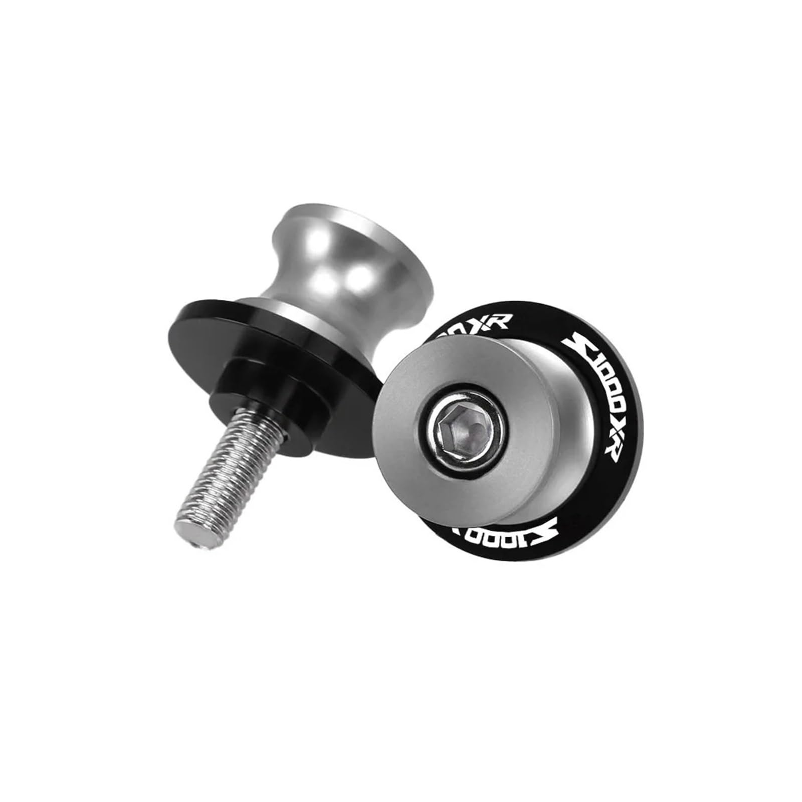 Fsjgbnhokvn 8Mm-Silver Motorcycle Paddock Stand Spool Sliders For S1000xr S1000xr 2019 2020 2021 2022 2023 8Mm Motorcycle Accessories M8 Swingarm Spools Slider Stand Screw(8Mm-Silver)